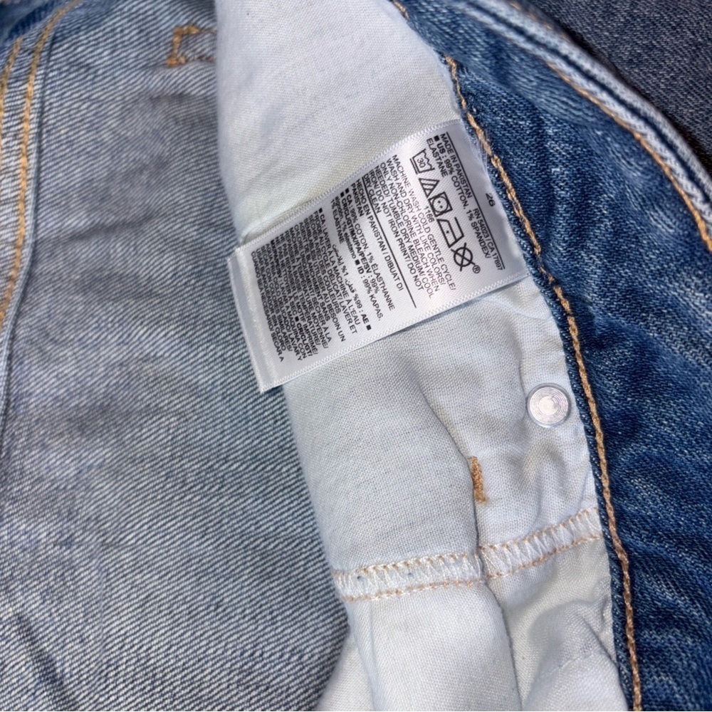 Old Navy Women's Size 26 Denim Shorts O.G. Straight Blue Regular Distressed - Picture 4 of 16
